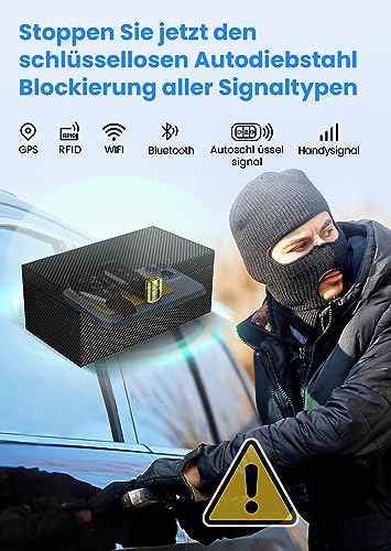 lanpard Keyless Go Schutz Autoschlüssel Box, Extra Groß Faraday Box & Faradayschutzhülle (2 Stk) für Sicheren Schutz, Keyless Go Schutz von Handy, Kreditkarte und Autoschlüssel, XL