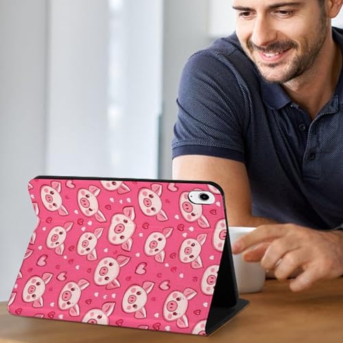 Coque iPad A16 11" anti-rayures support stable étui tablette cochon - 2