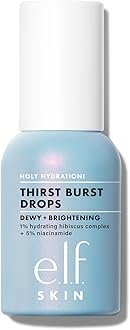 e.l.f. Holy Hydration! Thirst Burst Drops, Gel Serum Drops, For a Dewy, Plump Complexion, Non-Greasy Feel, With Hyaluronic Acid & 5% Niacinamide, Vegan & Cruelty-Free