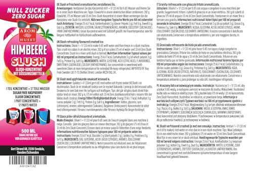 Zero zuckerfreier Himbeerslush 500 ml, Mischverhältnis 1:17 | ergibt 9 Liter Slush-Eis | Crush-Eis | Wassereis | ohne künstliche Farbstoffe | für Slushie-Maker – Bild 5