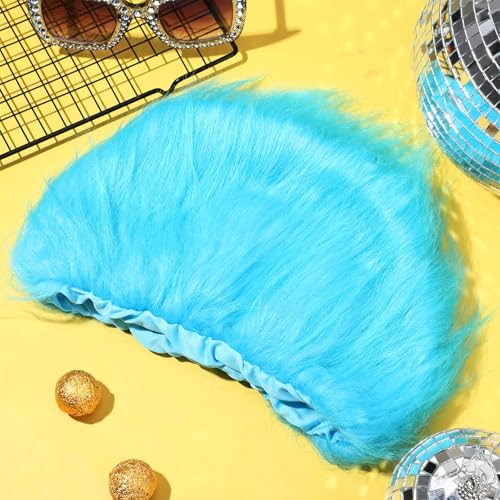 Image of Geyoga 2 Pcs Funny Wig Crazy Hair for Halloween Party,Sky Blue | Funny Colorful Wig Adults Use, Unisex Funky Hairband, Halloween Mardi Gras Cosplay Costume Party Accessories