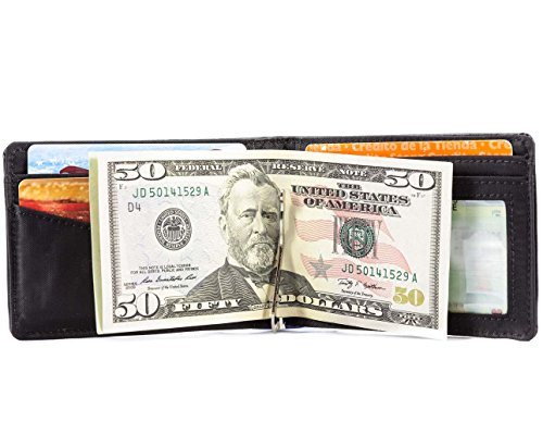 Big Skinny Men's Acrobat Leather Money Clip Slim Wallet, Holds Up to 20 Cards3