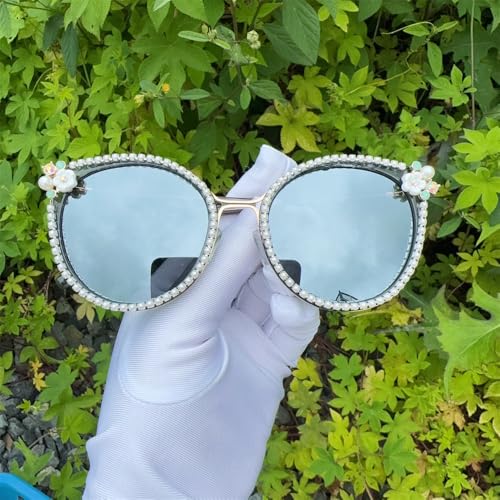 Trendy 2024 Neue Vintage Cat Eye Runde Sonnenbrille Damenversion Metall Randlos Gradient Sonnenbrillen Shades UV400