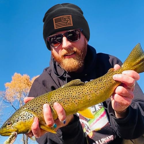 Image of Fishing Gifts for Men American Flag Trucker Hat Mens Fathers Day Christmas Birthday Gifts Fishing Hat for Dad