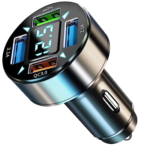 KANOYOy2023ǃfz4|[gԍڏ[d USBy66W 4|[gzJ[`[W[ VK[\Pbg QC3.0|[g yʉ}[d dv LED\ J[pi 12V-24VԑΉ iPhone 14pro/13pro/12/11/X/8