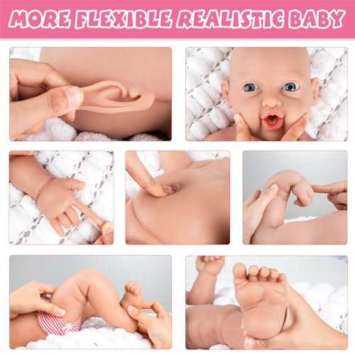 Muñeca Reborn de Silicona IVITA 16 pulgadas para Niñas miniatura 4