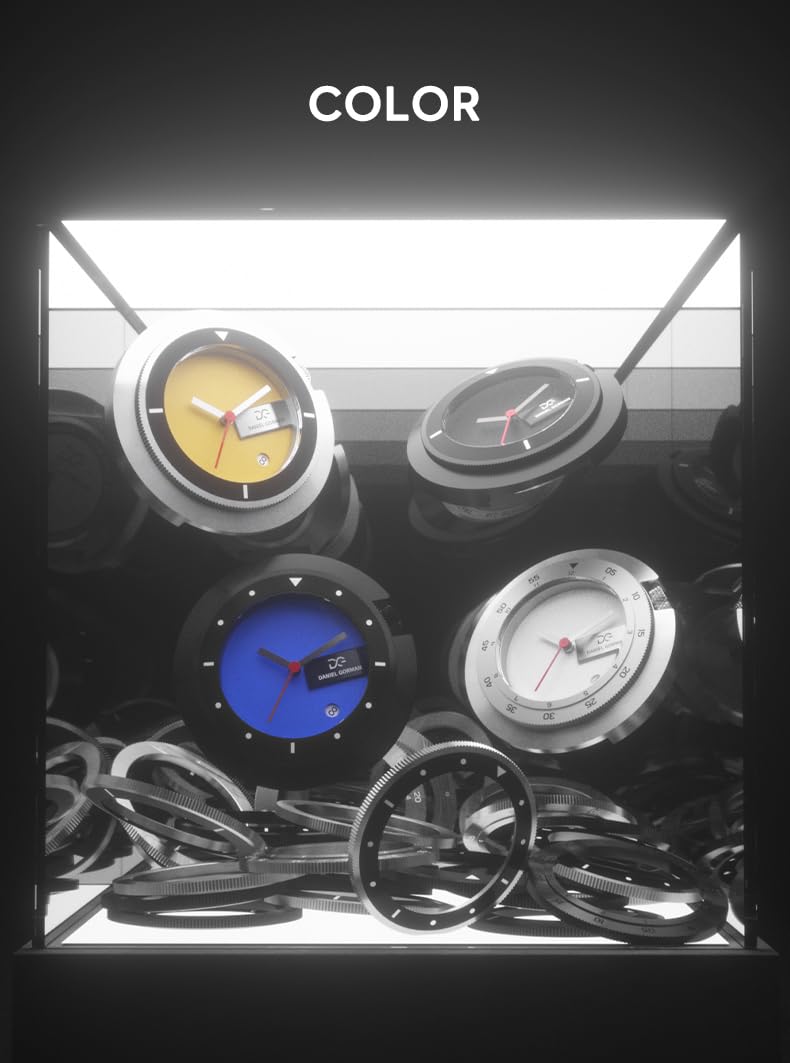 Reloj minimalista para hombre, diseño de bisel intercambiable con esfera geométrica, movimiento de cuarzo japonés, caja de acero inoxidable, vidrio reforzado mineral, reloj de pulsera casual