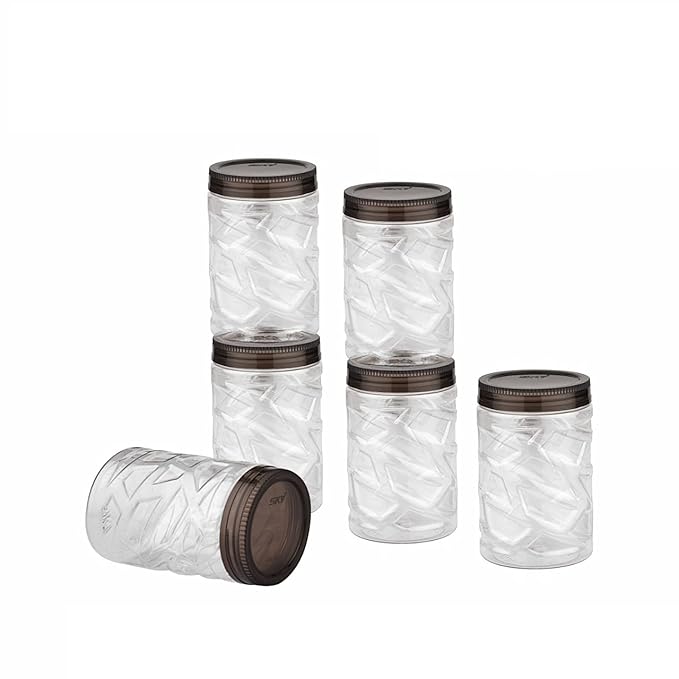 Attro Sky Lexus Celebration 6 Pcs Storage Container Set for Kitchen (2100 ml x 6 PcS),(Grey)
