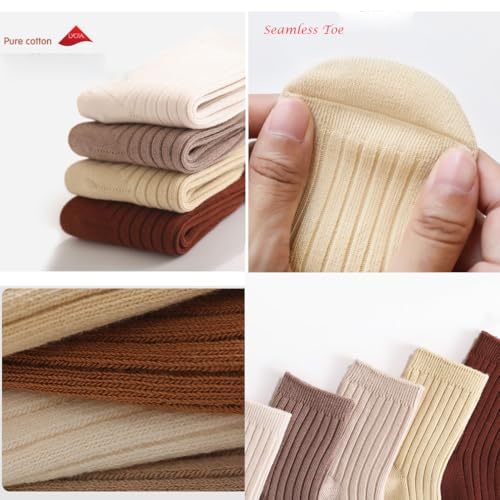 Little Kids Crew Socks Baby girl Casual Dress Solid Color Sock for Girls 10 Pack3