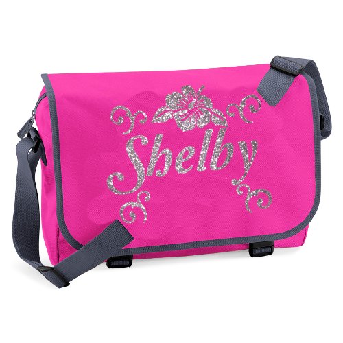 Sac bandoulière Fille rose fuchsia grand volume 11 litres