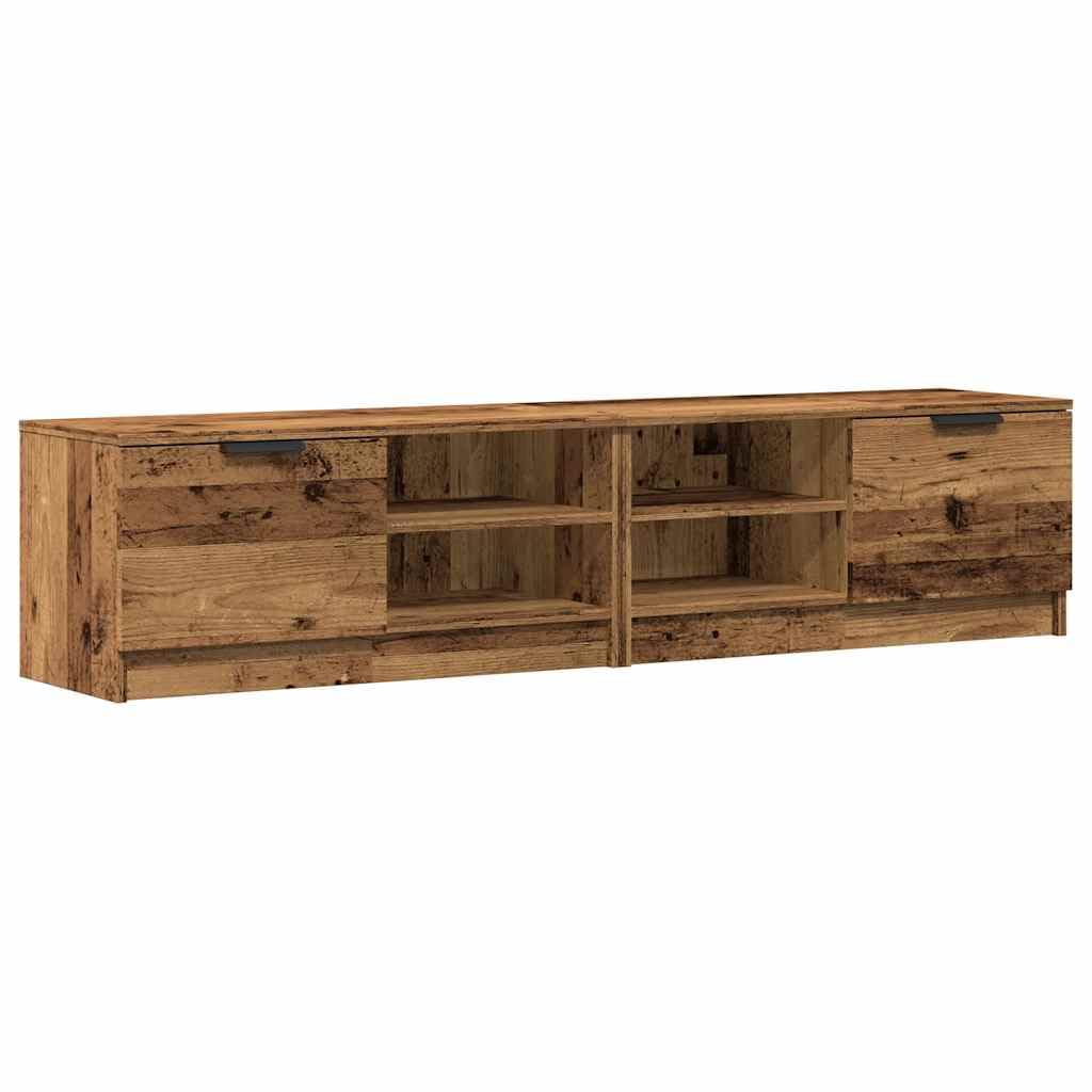 Fengshui Mobile TV 80 x 35 x 36,5 cm, in legno, 2 pezzi | Con 2 ripiani e 1 porta, ampio spazio, facile da pulire con un panno umido