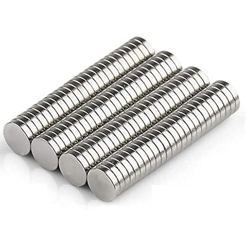 200 Pieces 5x1mm DIY Personalized Multi-Use for Fridge Door Whiteboard Magnetic Map Magnetic Screen Door Bulletin Boards Refrigerators Round Cylinder Magnets Cover