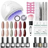 nageldesign set auf rechnung kaufen Lange Haltbarkeit: Hochwertiges 6 Farben Gel Nagelset ist gesund und einwandfrei, mit richtiger Aushärtung, haben Sie eine 14+ Tage Wirkung.