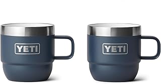 Rambler 6 oz Stackable Mug, Stainless Steel, Vacuum Insulated Espresso/Coffee Mug, 2 Pack