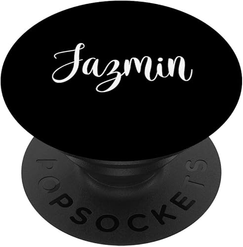 Jazmin - Regalo de Navidad personalizable con nombre de niña  PopSockets Grip y soporte para teléfonos y tabletas, Negro