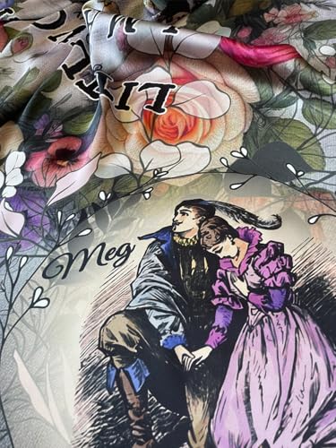Universal Zone Little Women, Louisa M. Alcott, Square Satin Scarf, Bookish Scarf, Literary Accessory, Literary Gift, Book Lover Gift, Headscarf, Bag Scarf3