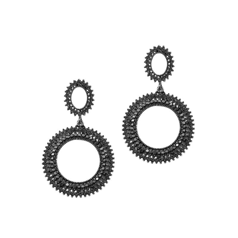 SOHI Womens Circular Crystal Drop Earrings - Silver Colour For Casual Wear | Alloy Meterial | Push Pin Closure | Artificial Stone Earrings | Drop Earrings For Woman & Girls (B0CHVMDQLK) Amazon Price History, Amazon Price Tracker
