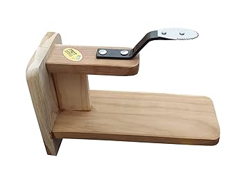 MDT India Real Teak Wood Coconut Scraper Table Top Grater Movable Chirava