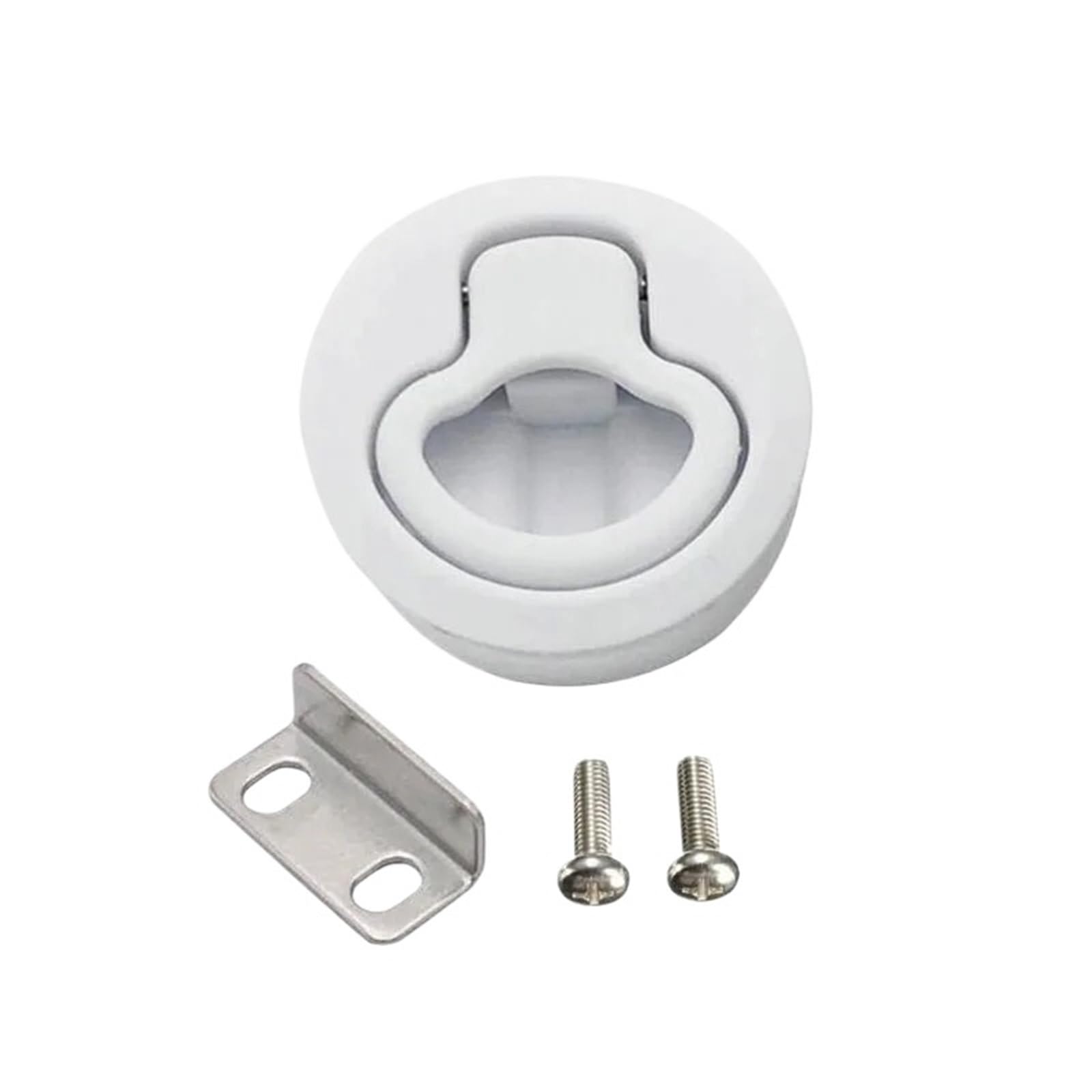 Loquet de Trappe pour Camping-Car et Bateau Poignée Ronde de Levage en Nylon Blanc Lot de 2