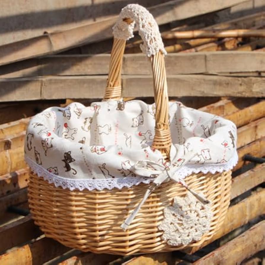 Amazon.co.jp: かご 容器 手編みかごバスケット 丸形 収納バスケット