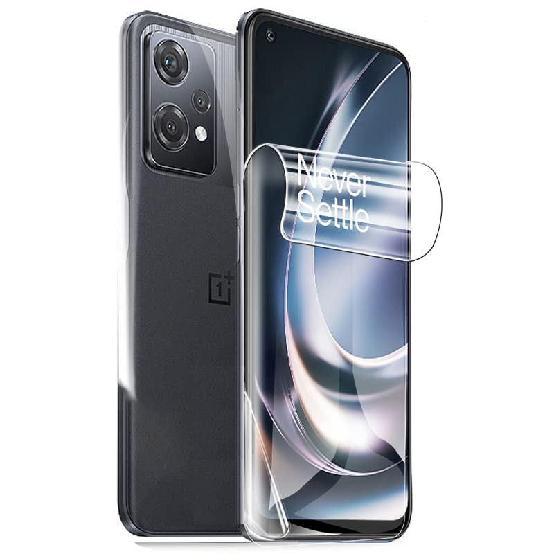 CUFEREDU 2 uds Protector de Pantalla Flexible para OnePlus Nord CE 2 5G 6.43' 3D Película de Hidrogel Transparente de TPU Huella Dactilar Desbloqueado NO Vidrio Templado