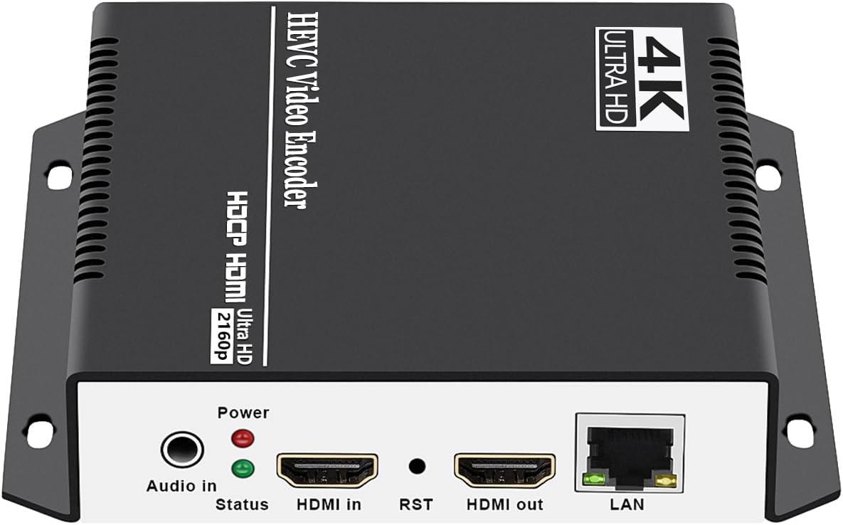 HD HEVC H.265 MPEG4 H.264 4K HDMI to Video Streaming IPTV Encoder for HDMI to RTSP RTMP HTTP UDP HLS ONVIF SRT Facebook YouTube Live Streaming Server