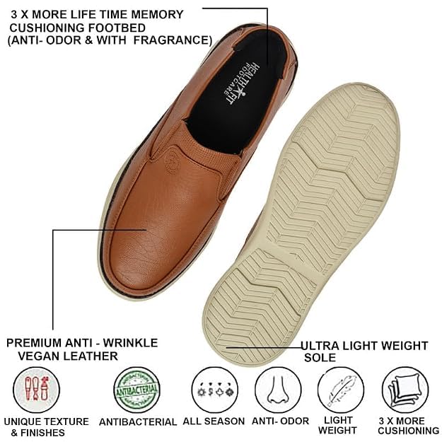 Image of HEALTH FIT Super Comfortable & Breathable Soft Sole Ultra-Lightweight Shoes Everyday Stylish & Durable Classic Design Shoe for Men's 1732