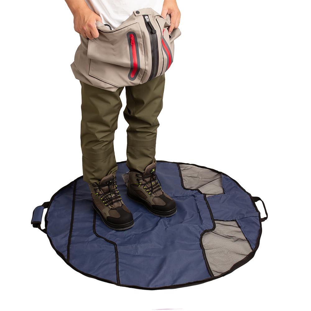 Raprance Wader Bag, wasserdichte Wickelunterlage mit Netz-Belüftung, faltbarer Outdoor-Ausrüstungs-Organizer für Angeln und Jagd