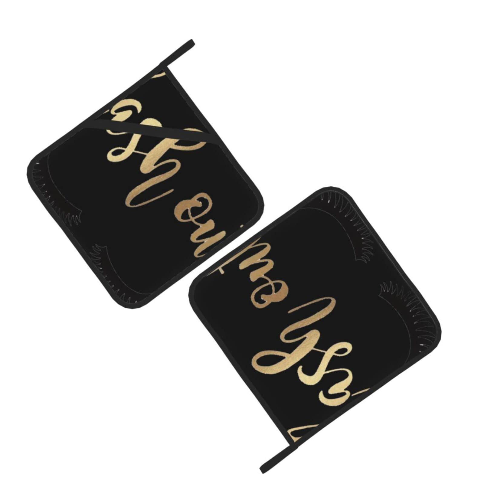 Eyelash Printed Oven Pot Holders Set of 2 Pcs Heat Resistant Kitchen Microwave Potholders for Cooking Baking Grilling