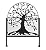 Plow & Hearth Arched Tree of Life Garden Gate | Laser-Cut Design | Metal | Black/Bronze Finish | Versatile | 36" W x 1¼"D x 36" H | Latch Closure