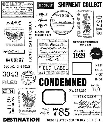 Tim Holtz Cling Stamps 7"X8.5"-Field Notes, 7.51 cm x 0.26 cm - Image 3