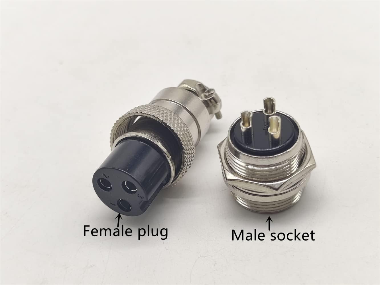 10pcs GX20 3 Pin Female Plug and Male Socket Circular Connector Straight PCB Mount