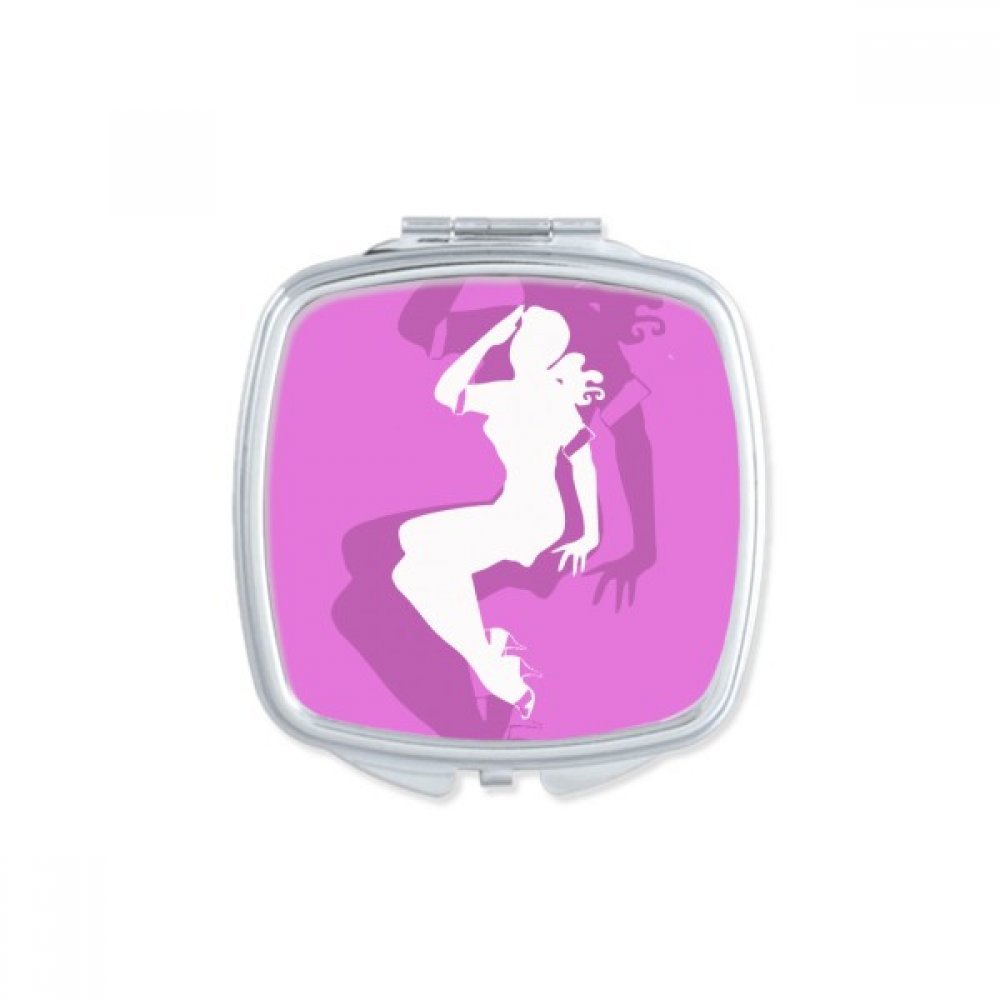 Miroir de poche à la main motif fille cadeau idéal pour anniversaire et amies