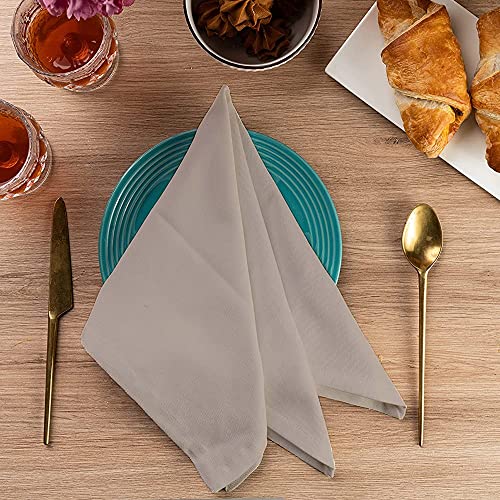 Candy Cottons TAUPE_6_NAP Taupe Cloth Dinner Napkins Cotton 18X18 In Washable Napkins Cloth thumb #2
