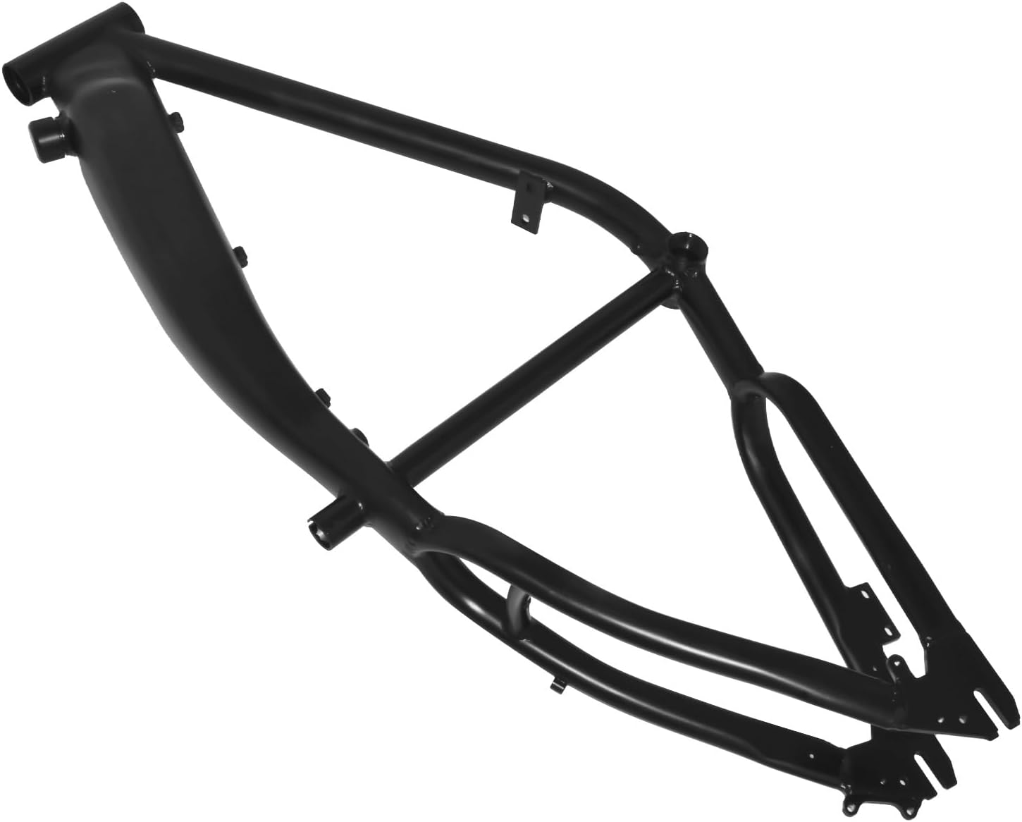 Integrated Bicycle Gas Frame 3.4L w/o Kickstan，Fuel Tank Built Bicycle Frame，Gas Motorized Bicycle 66cc/80cc，Black Bicycle Gas Frame with Gas Tank Built in