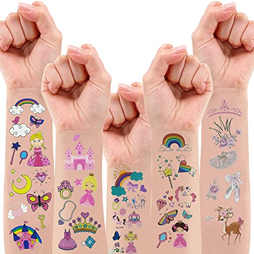 Image of Party Propz Princess Theme Birthday Decorations Stickers - 10 Set For Girls | Princess Kids Tattoo Sticker for Girls | Temporary Tattoo | Unicorn Tattoos | Princess Decoratives for kids