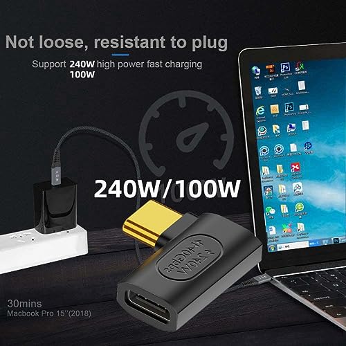 Image of chenyang USB C Connector USB4 Type C 240W Power 40Gbps Data 8K Video Extension Connector Adapter 90 Degree Right Angled