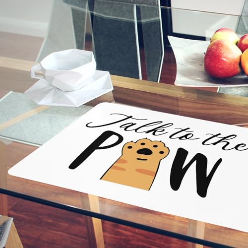 Sets de table chat et chien pour repas de famille animés - 6