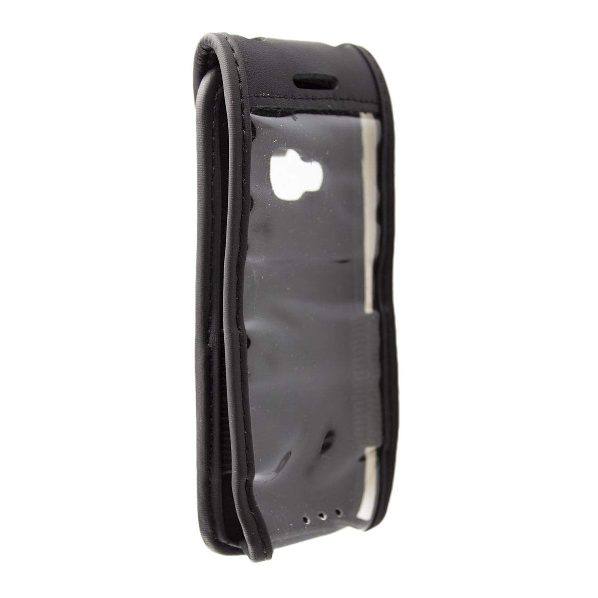 Custodia In Vera Pelle Con Clip Da Cintura Per Nokia 3410 - Caseroxx - Protezione Con Finestra Trasparente (Nero)