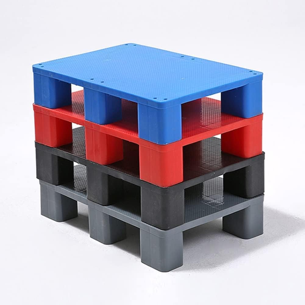 Plastic Pallet Plastic Pallet for Basement Storage Waterproof Moisture Proof Cargo Partition Plastic Pallet for Garage Kitchen Supermarket Closet Platform (Color : Red-2pcs, Size : 60x40x12cm