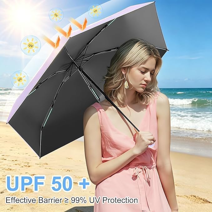 Image of Zemic Umbrella, UV Big Size Umbrella for Sun Protection Rain Windproof Strong Large 3 Fold For Men Women Kids Boys Girls Perfect & Stylish Windproof & Compact''