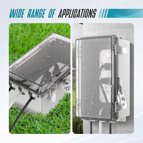 Boîte électrique imperméable IP66 extérieur 9x5x4,3 pouces pour rallonge - 6