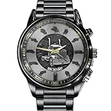 V VIENDSTORE Cool Trucker - Personalized Trucker Hand Watch, Custom Name Semi-Truck Stainless Steel Men's Watch, Heavy Duty Trucker Timepiece Keepsake for Truck Driver, Long Haul Driver Gift