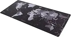 Mousepad Gamer Mapa Mundi Grande 90 X 40 Cm Antiderrapante Borda Costurada