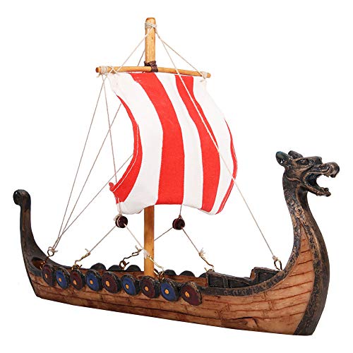 Haokaini Traditional Chinese Dragon Head Pirate Sailboat Resin Crafted Boat Model Viking Pirate Ship Art Craft Boat Ofiice Decoration #TOP13