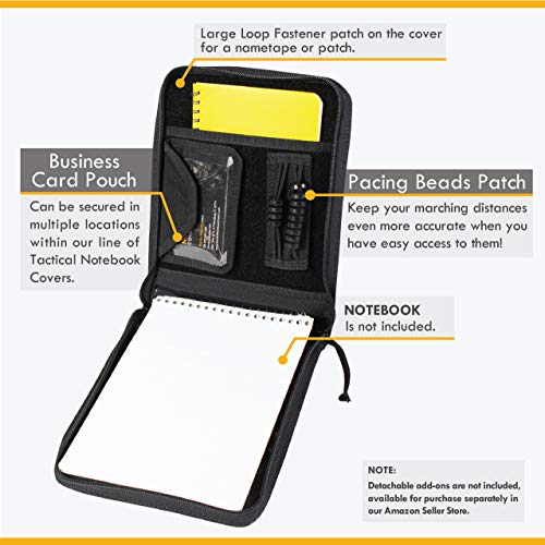 Tactical Notebook Covers.com Steno Field Pad Cover, 6" X 9", Black #TOP5