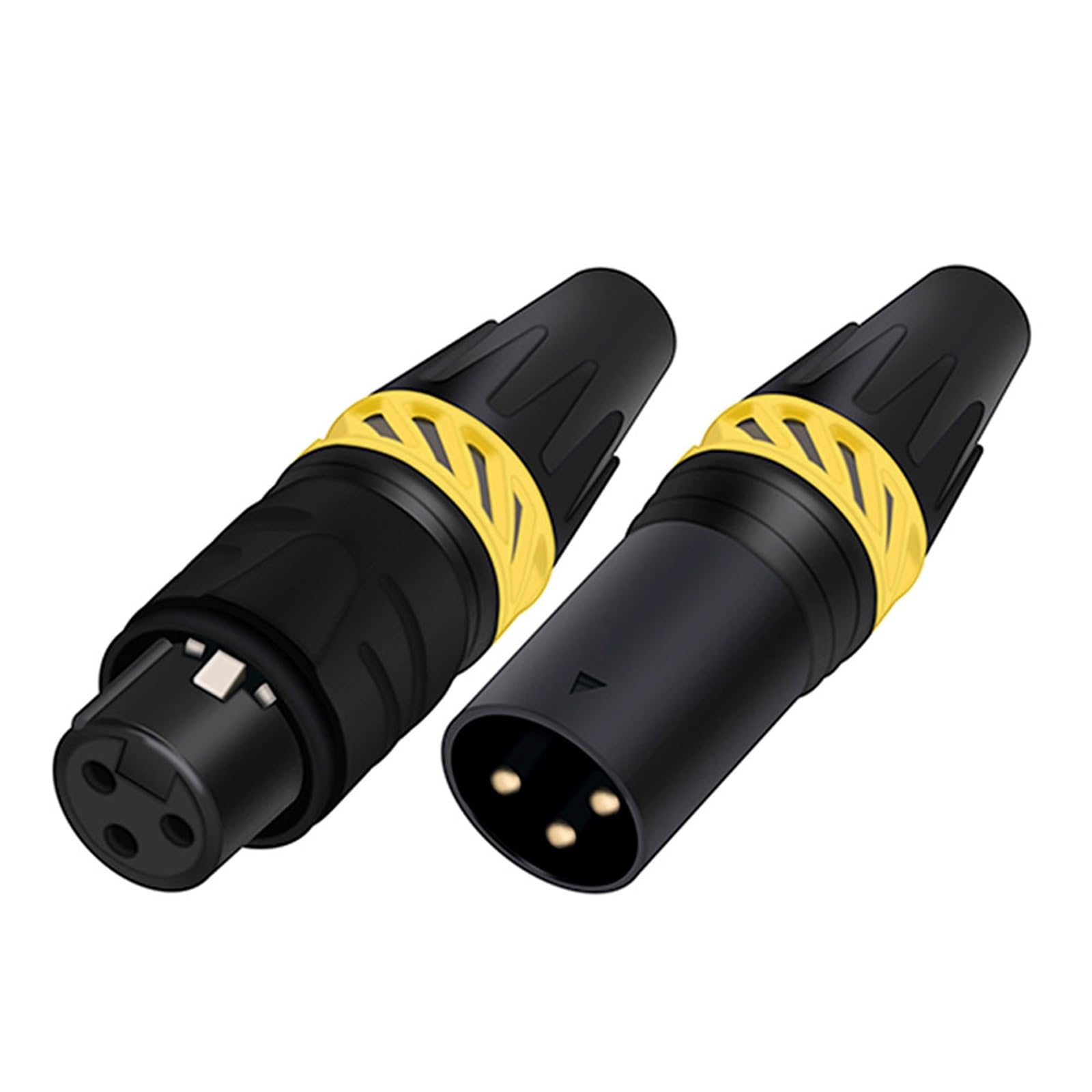 1 szt. 3-pinowy XLR męski na żeński kabel przedłużający mikrofon złącze audio adapter wtyczka gniazdo audio (1 x F 3P srebrny)