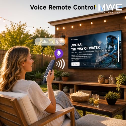 QIXZOCV MWE 55 Inch Outdoor TV, 4K UHD Waterproof Weatherproof Television, IP55 Patio TV with 2000-Nit Brightness, webOS, WiFi, Voice Remote, Screen Mirroring, Wall Mount Included - Image 6