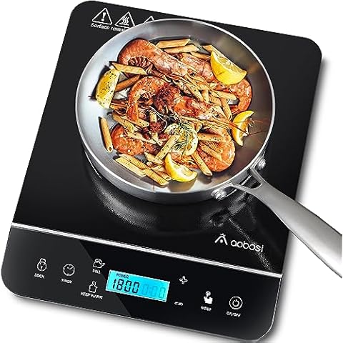 Aobosi Portable Induction Hob with 10 Power Levels Cover