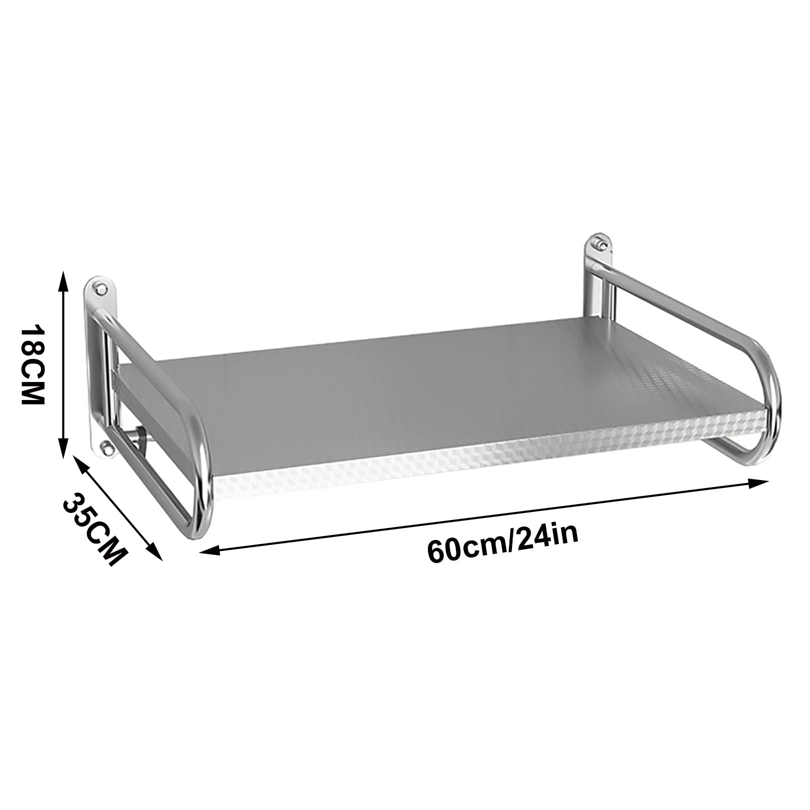 Magnetron plank stand voor wandmontage, afneembaar roestvrijstalen rek, belasting 50 kg, wit (breedte 30 cm, 35 cm, 40 cm